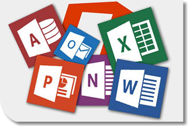 icones de la suite microsoft office word excel powerpoint outlook